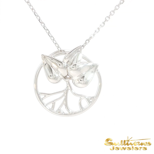 Sterling Silver Island Root Logo 22mm Pendant