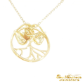 Load image into Gallery viewer, Gold-Plated Island Root Logo 22mm Pendant
