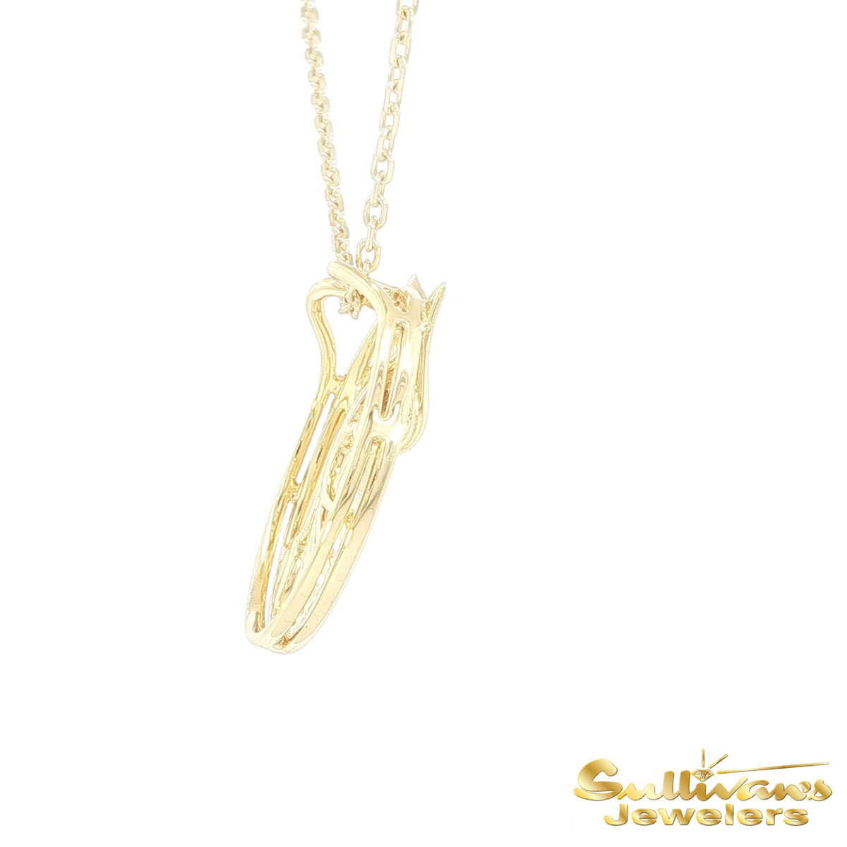 Gold-Plated Island Root Logo 22mm Pendant