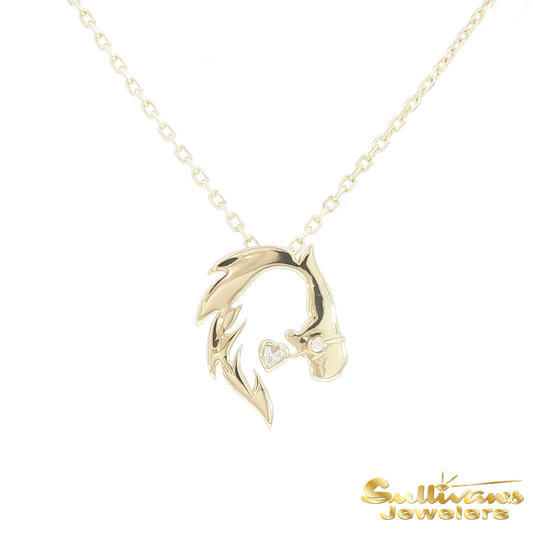 Sterling Silver/Gold-Plated Relentless Equestrian Foundation Small Pendant