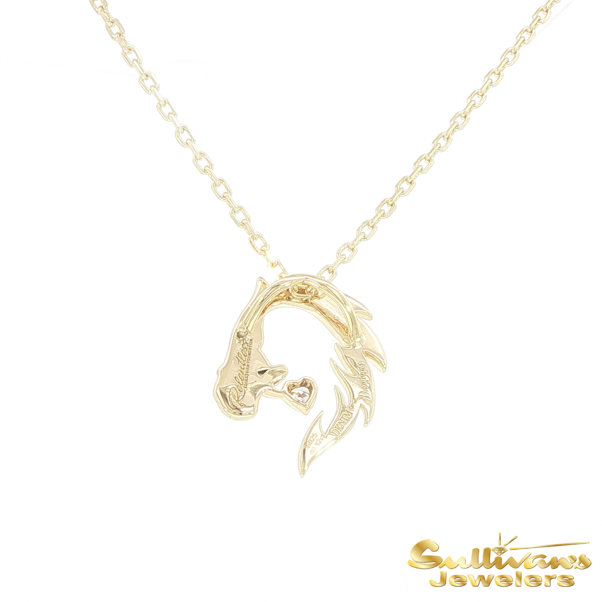 Sterling Silver/Gold-Plated Relentless Equestrian Foundation Small Pendant