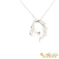 Load image into Gallery viewer, Sterling Silver / Gold-plated Relentless Equestrian Foundation Amethyst Pendant

