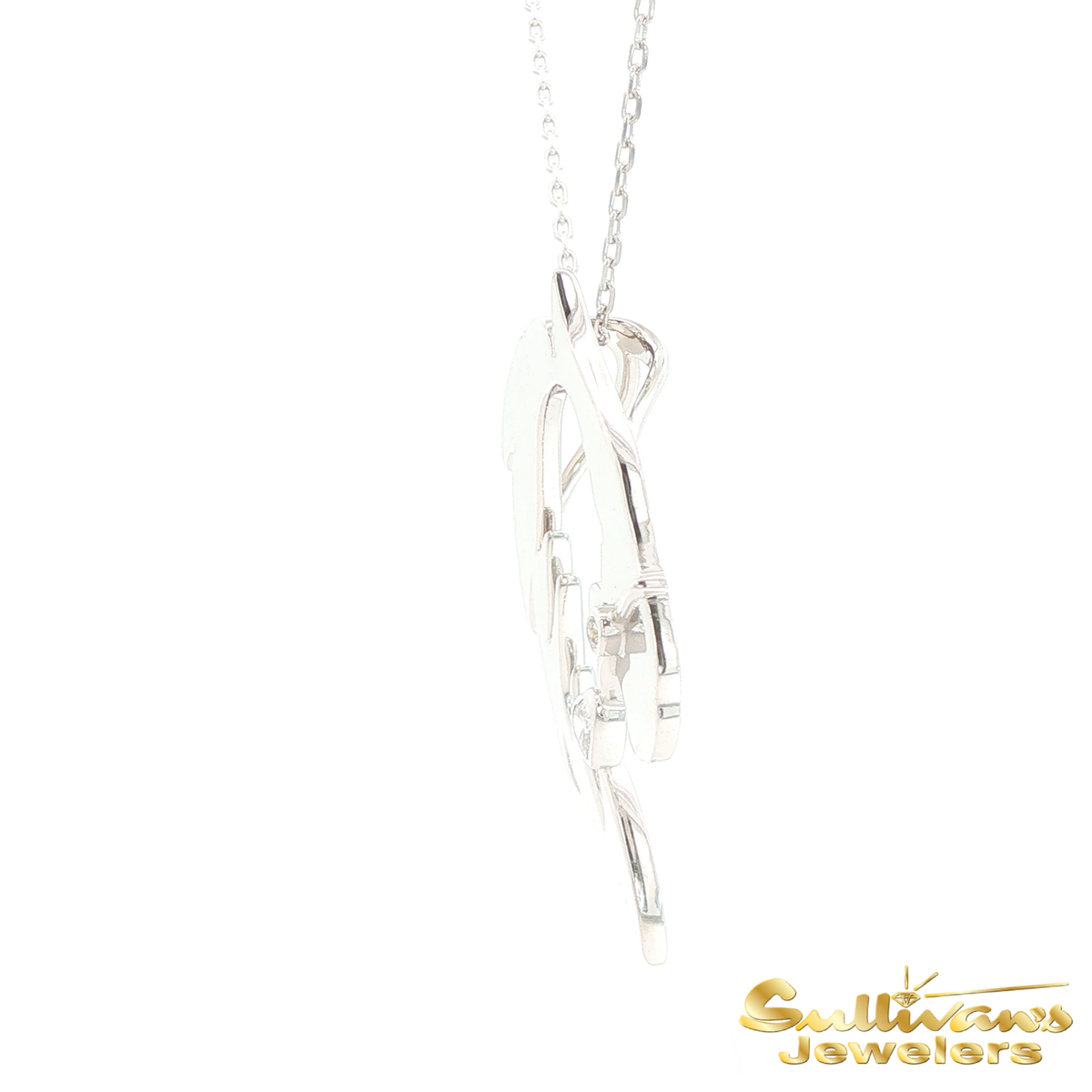 Sterling Silver/ Gold-Plated Relentless Equestrian Foundation Pendant with Diamonds