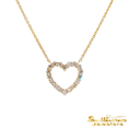 Load image into Gallery viewer, 14K Yellow Gold Heart Diamond Necklace
