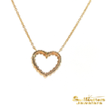 Load image into Gallery viewer, 14K Yellow Gold Heart Diamond Necklace
