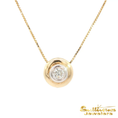 Load image into Gallery viewer, 14K Two-Tone Slide Bezel Diamond Pendant
