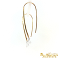 Load image into Gallery viewer, 14K Yellow Gold Diamond Wire Drop Earrings
