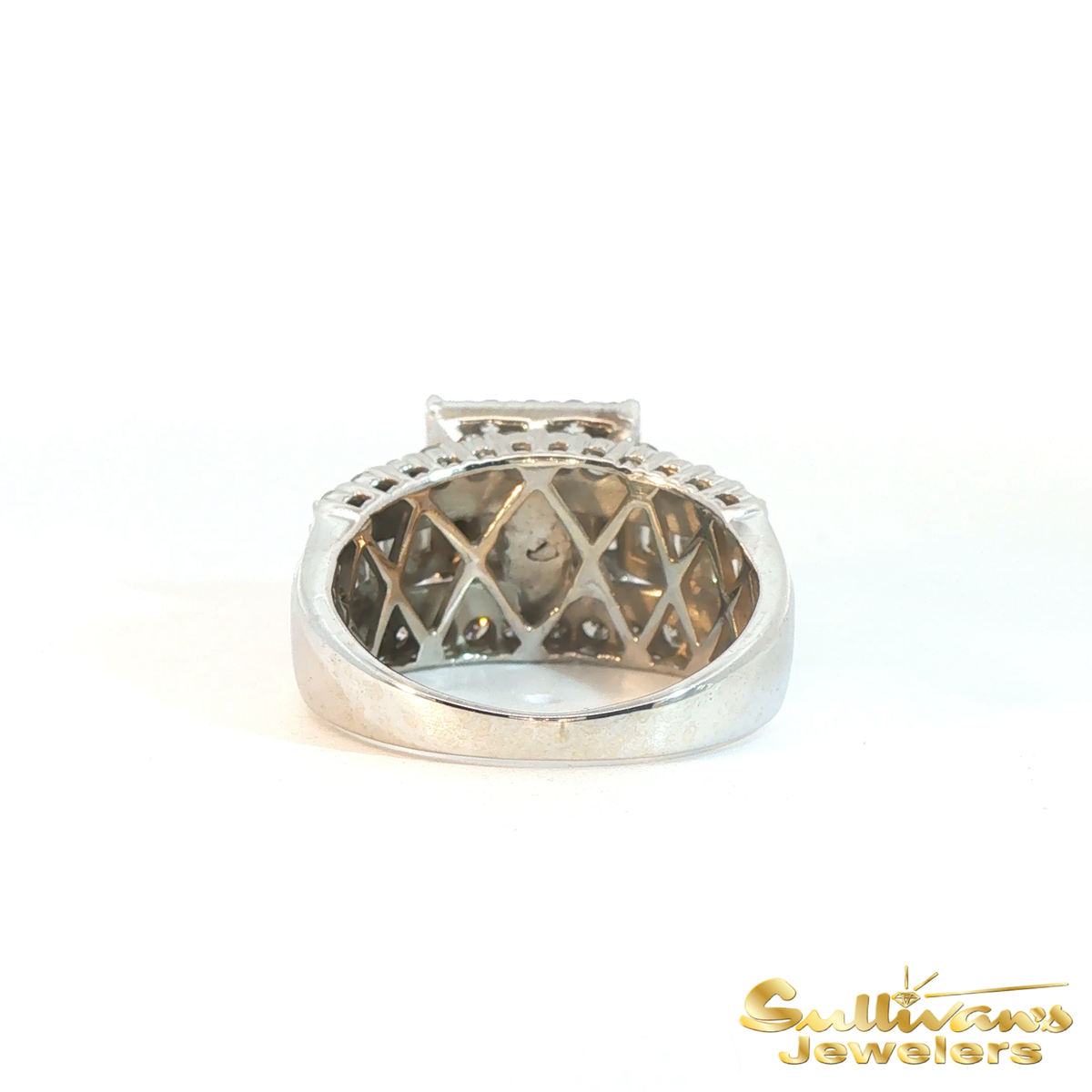 14K White Gold Princess Cut Diamond Ring