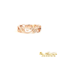 Load image into Gallery viewer, 14K Rose Gold Leaf Diamond Band
