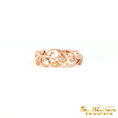Load image into Gallery viewer, 14K Rose Gold Leaf Diamond Band
