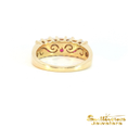 Load image into Gallery viewer, 14K Yellow Gold Channel Ruby and Diamond Ring
