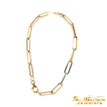 Load image into Gallery viewer, 14K Two-Tone Gold Paperclip Diamond Cut Bracelet

