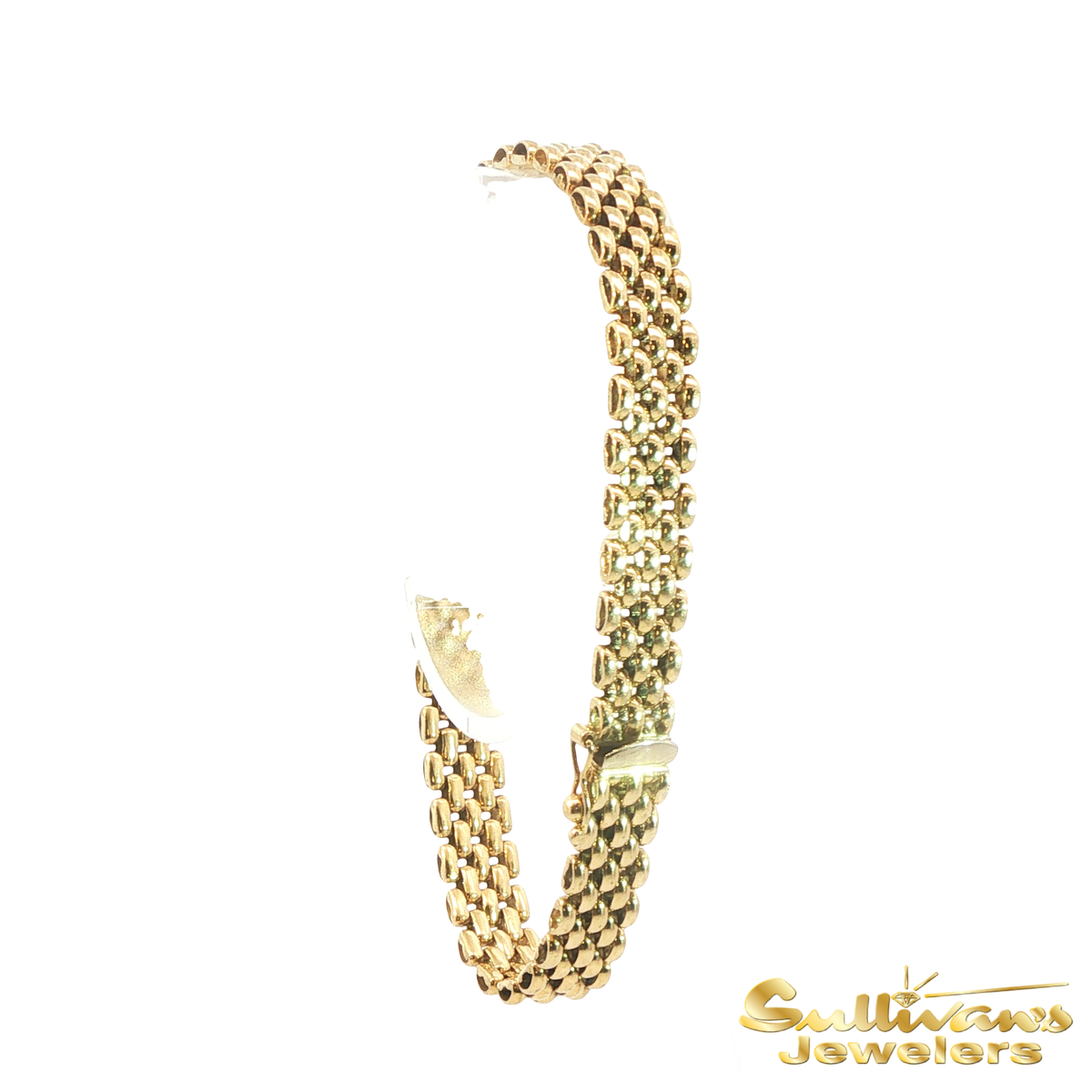 14K Yellow Gold Panther Link Bracelet