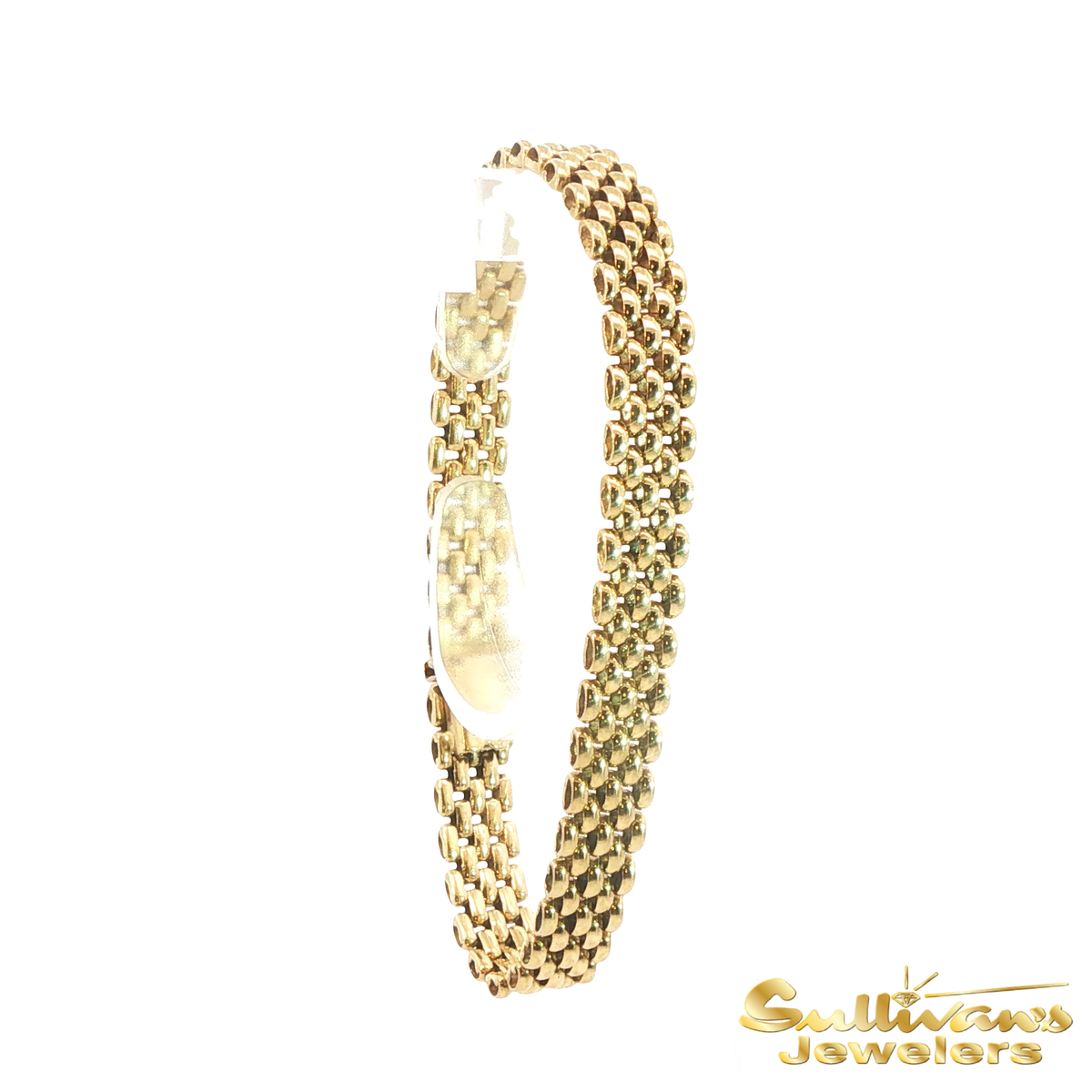 14K Yellow Gold Panther Link Bracelet