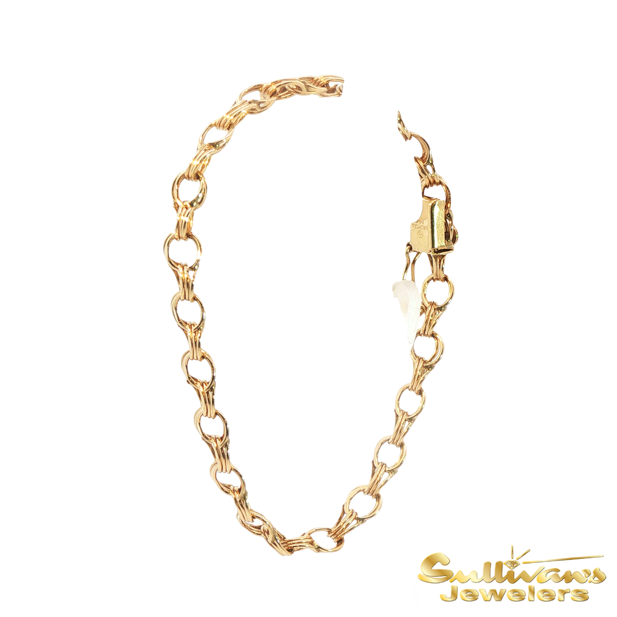 14K Yellow Gold Triple Link Bracelet