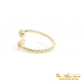 Load image into Gallery viewer, 14K Yellow Gold Diamond Flexible Bypass Ring
