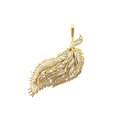 Load image into Gallery viewer, 18K Yellow Gold and Diamond Leaf Brooch

