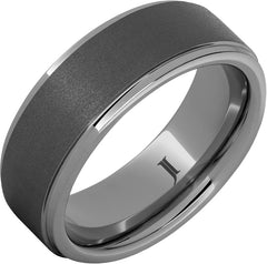 Rugged Tungsten Ring with Sandblast Finish