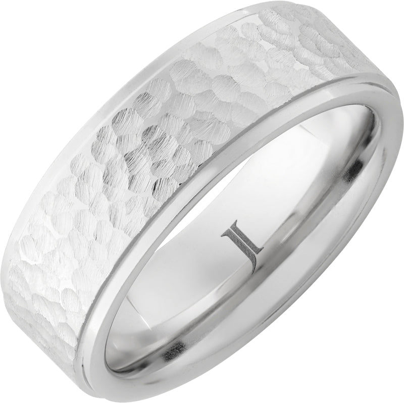 Lunare Serinium Moon Surface Carved Ring