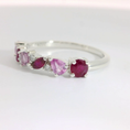 Load image into Gallery viewer, sterling silver gemstone mix shape self love ring children hunger project
