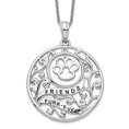 Load image into Gallery viewer, Friends Furr-ever Dog Paw SPCA Sterling Silver Necklace
