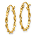 Load image into Gallery viewer, 14k Polished 2.25mm Twisted Hoop Earrings
