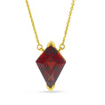 Load image into Gallery viewer, 14K Yellow Gold Necklace Kite Shaped Blue Topaz
