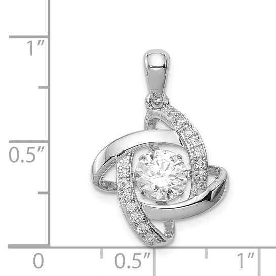 Sterling Silver and CZ Ways for Life "Embrace"Pendant