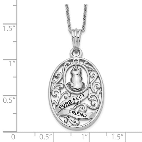 Purr-fect Sterling Silver Cat SPCA Necklace