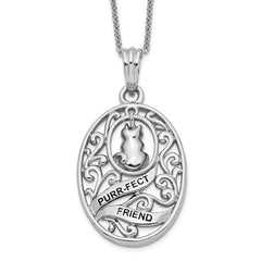Purr-fect Sterling Silver Cat SPCA Necklace