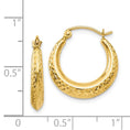 Load image into Gallery viewer, 14K Textured Lightweight Hoop Earrings
