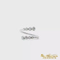 Load and play video in Gallery viewer, 14K White Gold Diamond Flexible Bypass Ring
