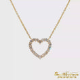 Load and play video in Gallery viewer, 14K Yellow Gold Heart Diamond Necklace
