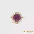 Load and play video in Gallery viewer, 14K Yellow Gold Cushion Grape Garnet Ring
