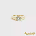 Load and play video in Gallery viewer, 14K Yellow Gold Solitaire Channel Set Diamond Ring
