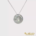 Load and play video in Gallery viewer, 14K White Gold Diamond Swirl Pendant

