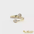 Load and play video in Gallery viewer, 14K Yellow Gold Spiral Diamond Ring
