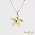Load and play video in Gallery viewer, 14K Yellow Gold Starfish Charm Pendant
