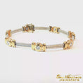 Load and play video in Gallery viewer, 14K Two-Tone Diamond Bezel Bracelet
