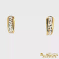 Load and play video in Gallery viewer, 10K Two-Tone Cutout Leverback Earrings
