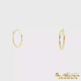 Load and play video in Gallery viewer, 14K Yellow Gold Classic Hoop Earrings
