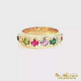 Load and play video in Gallery viewer, 14K Yellow Gold Multi Gemstone Ring
