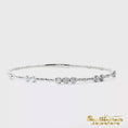 Load and play video in Gallery viewer, 14K White Gold Flexible Bangle Diamond Bracelet
