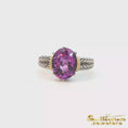 Load and play video in Gallery viewer, Sterling Silver and 14K Yellow Gold Amethyst Ring
