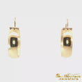 Load and play video in Gallery viewer, 14K Yellow Gold Wide Hoop Earrings
