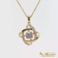 Load and play video in Gallery viewer, 14KT Yellow Gold Sterling Ways for Life Wrap Pendant
