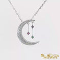 Load and play video in Gallery viewer, Sterling Silver Moon Necklace - Women of the Space Coast
