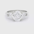 Load and play video in Gallery viewer, Platinum Three Stone Lab Grown Diamond Engagement Ring
