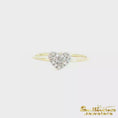 Load and play video in Gallery viewer, 14K Two Tone Diamond Heart Stackable Ring

