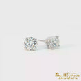 Load and play video in Gallery viewer, 14K White Gold 1.44CTW Natural Diamond Stud Earrings
